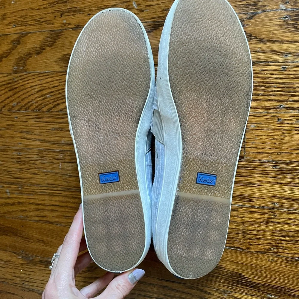 Keds Slip-on Shoes: light gray with thin white stripes - Picture 8 of 11